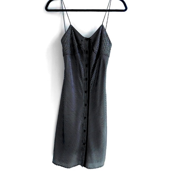 Rag & Bone Silk 'Lois' Stripe Button Up Slip Dress  Size 2 - Picture 5 of 14